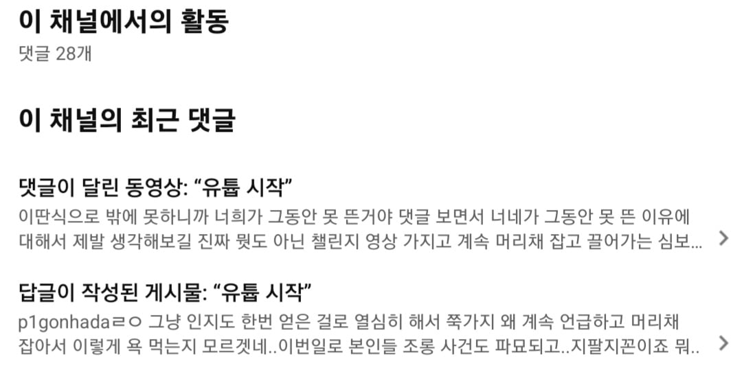 [정보/소식] 현재 실시간 팬덤 악플테러로 인해 불타는중인 아이돌 유튜브..JPG | 인스티즈