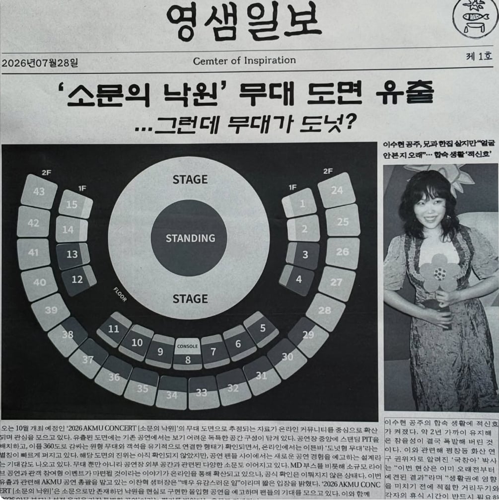 [잡담] 악뮤 콘서트 좌석배치도 떴는데 도넛모양이얔ㅋㅋㅋㅋ | 인스티즈