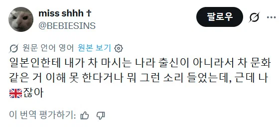 일본인한테 '차를 마시는 문화가 없어서 이해를 못 하는거다' 소리 들은 영국인.jpg | 인스티즈