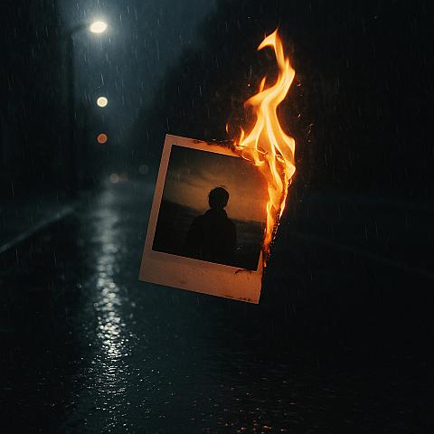 Burning Polaroid
