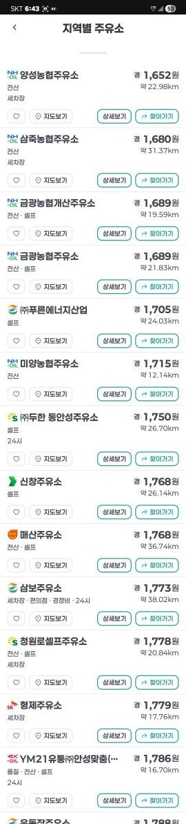 현시점 저렴하다는 주유소 | 인스티즈