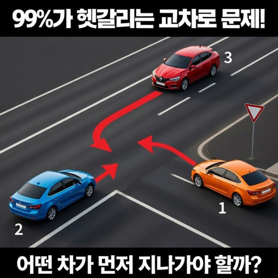 99%가 헷갈리는 교차로 문제 | 인스티즈