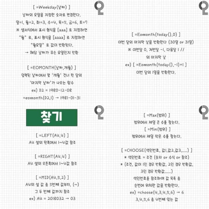 엑셀 초보탈출 도와주는 함수+꿀팁 정리 | 인스티즈