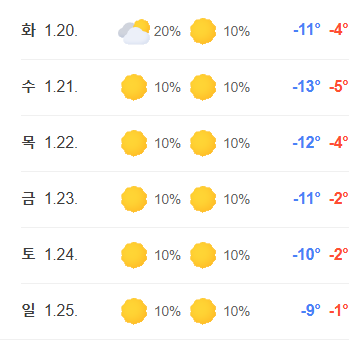 다음주 훅 바뀌는 서울날씨 | 인스티즈