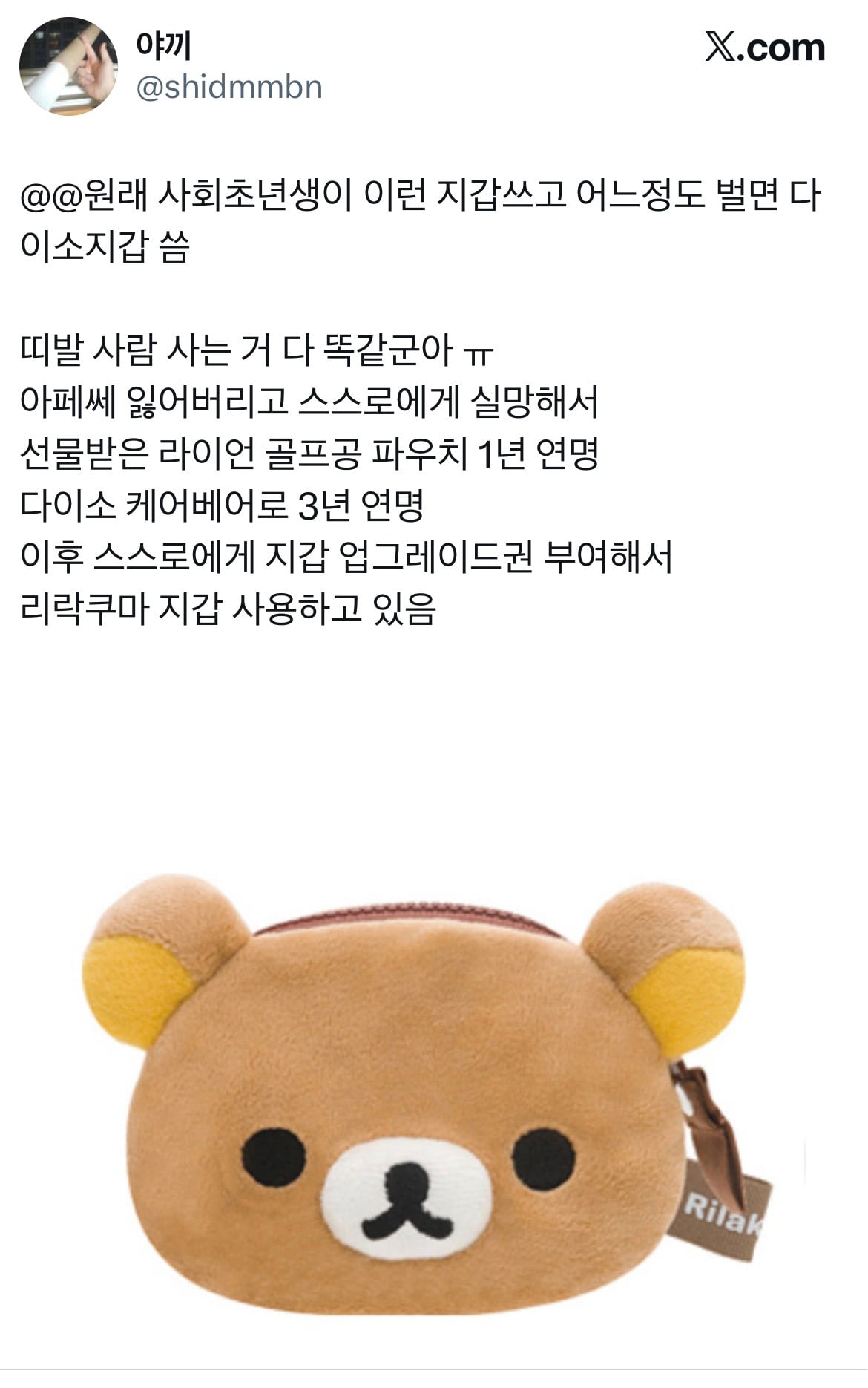 원래 사회초년생이 이런 지갑쓰고 어느정도 벌면 다이소지갑 씀.twt | 인스티즈