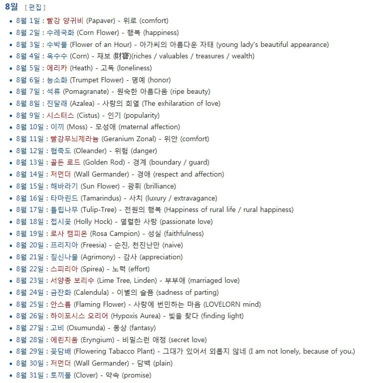 생일 날짜별 탄생화 의미.jpg | 인스티즈