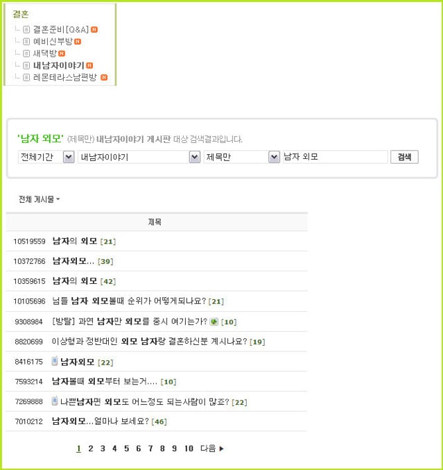 유부녀들이 말하는 남자외모의 중요성 | 인스티즈