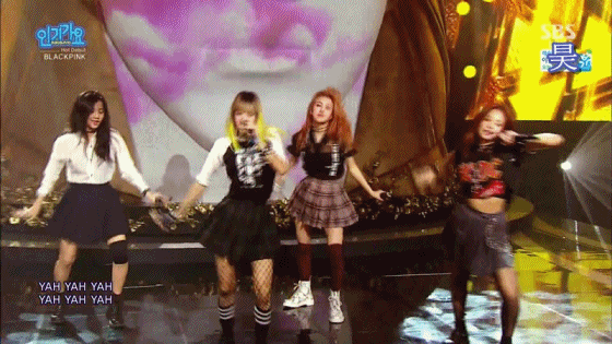 블랙핑크 인기가요 데뷔 무대.GIF [데이터주의!] | 인스티즈