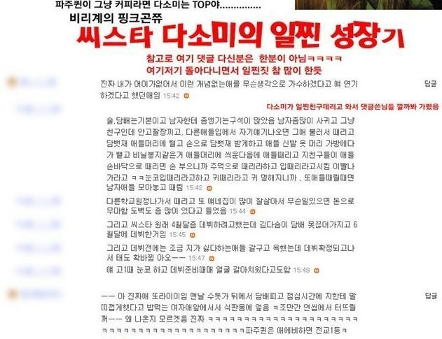 씨스타 다솜 데뷔초 일진설 | 인스티즈