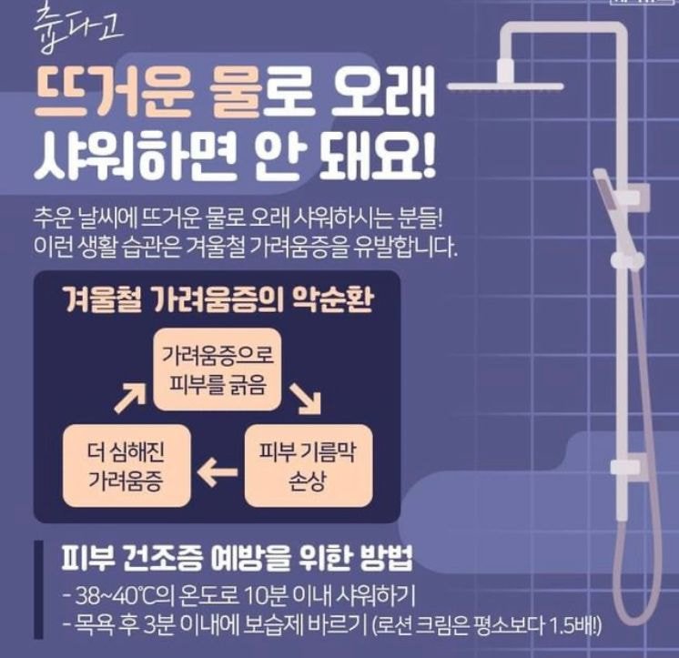 춥다고 뜨거운물로 오래 샤워하면안돼요 | 인스티즈