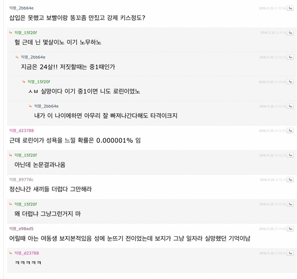 텍혐주의) 일베에 로린이를 검색해보았다 | 인스티즈
