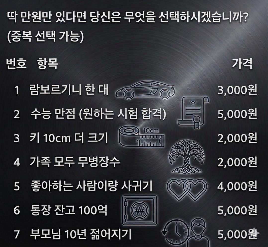 딱 만원만 있다면 당신은 무엇을 선택하시겠습니까? | 인스티즈