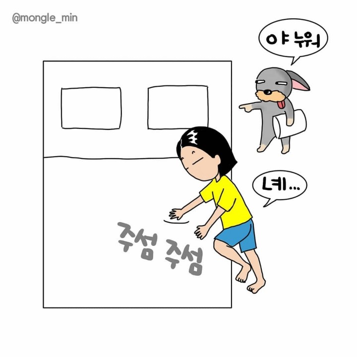 강아지랑 같이 잘 때 공감 | 인스티즈