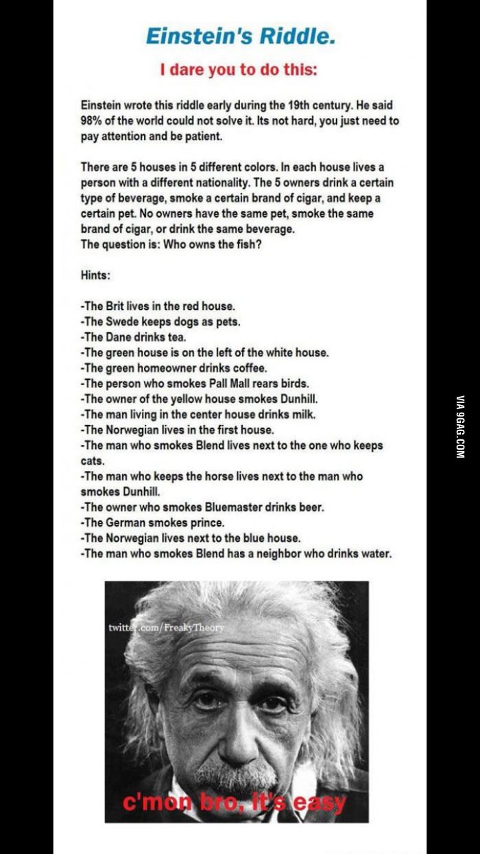 아인슈타인이 인류의 98%는 못 푼다고 장담한 문제 | 인스티즈