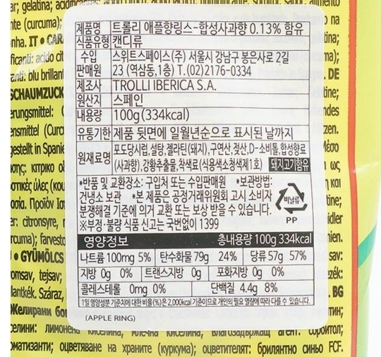 좀 충격적인 젤리에 들어간 당류 | 인스티즈