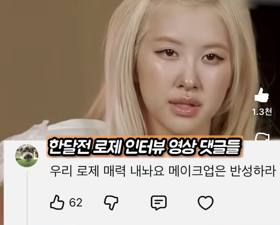 로제가 헤메코 지적 댓글을 싫어하는 이유 | 인스티즈