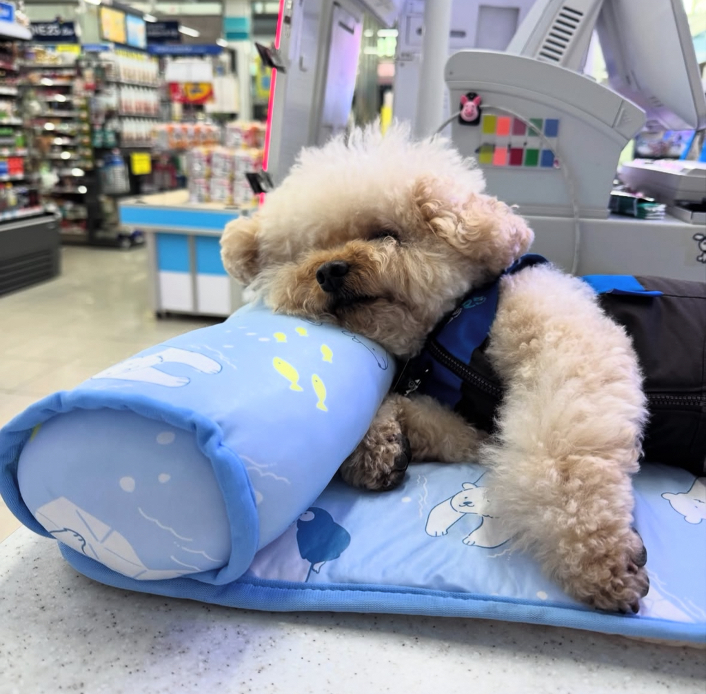 실시간 난리난 편의점에서 이불깔고 베개배고 누워있는 점장 | 인스티즈