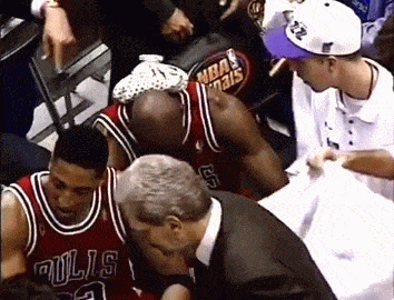 마이클 조던의 플루 게임(Flu-game) 활약상.gif | 인스티즈