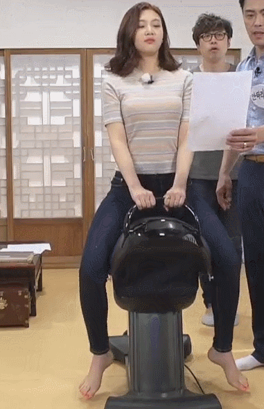 [마리텔] 조이 승마기계위에서 연기.gif | 인스티즈