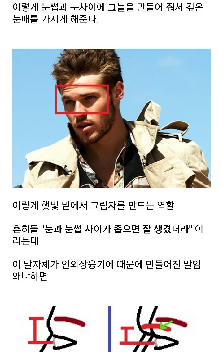 잘생긴 남자의 필요조건 '안와상융기' | 인스티즈