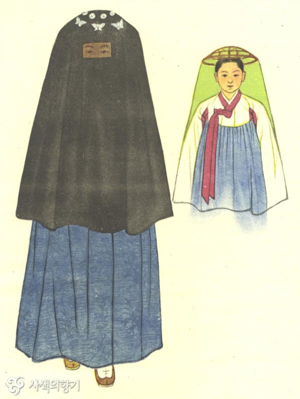조선시대 여성 의상 - 장옷, 쓰개치마, 너울, 삿갓 | 인스티즈