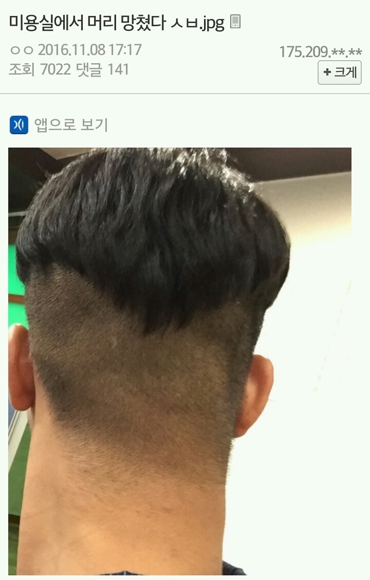 오늘자 미용실가서 머리 망친 주갤러 + 후회중 | 인스티즈