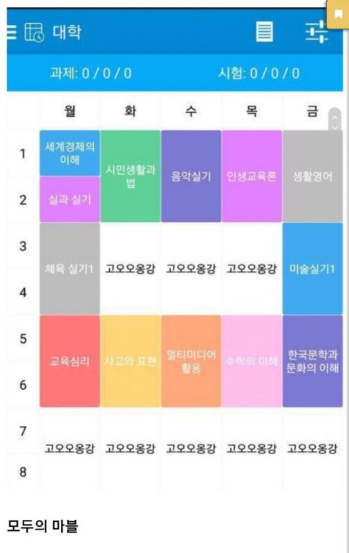 전국 대학생 망한 시간표 경진대회 | 인스티즈