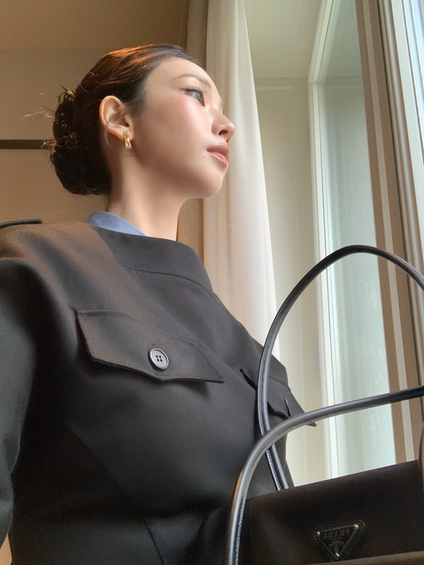 올빽머리 프라다 풀착장한 카리나 인스타 .jpg | 인스티즈