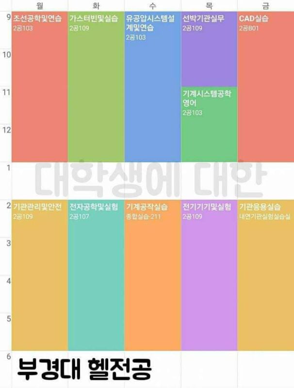 전국 대학생 망한 시간표 경진대회 | 인스티즈