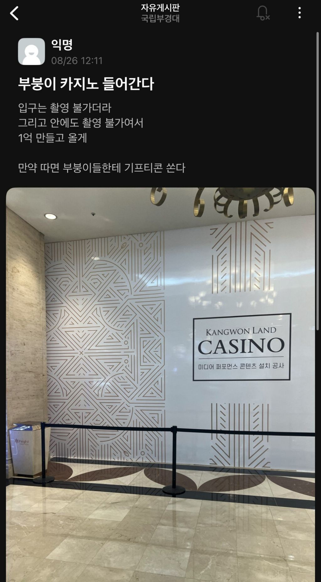 1500만원 들고 강원랜드 간 대학생 | 인스티즈