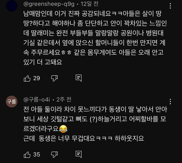 아기인데도 남아, 여아 무게 다르다는 유트루 | 인스티즈
