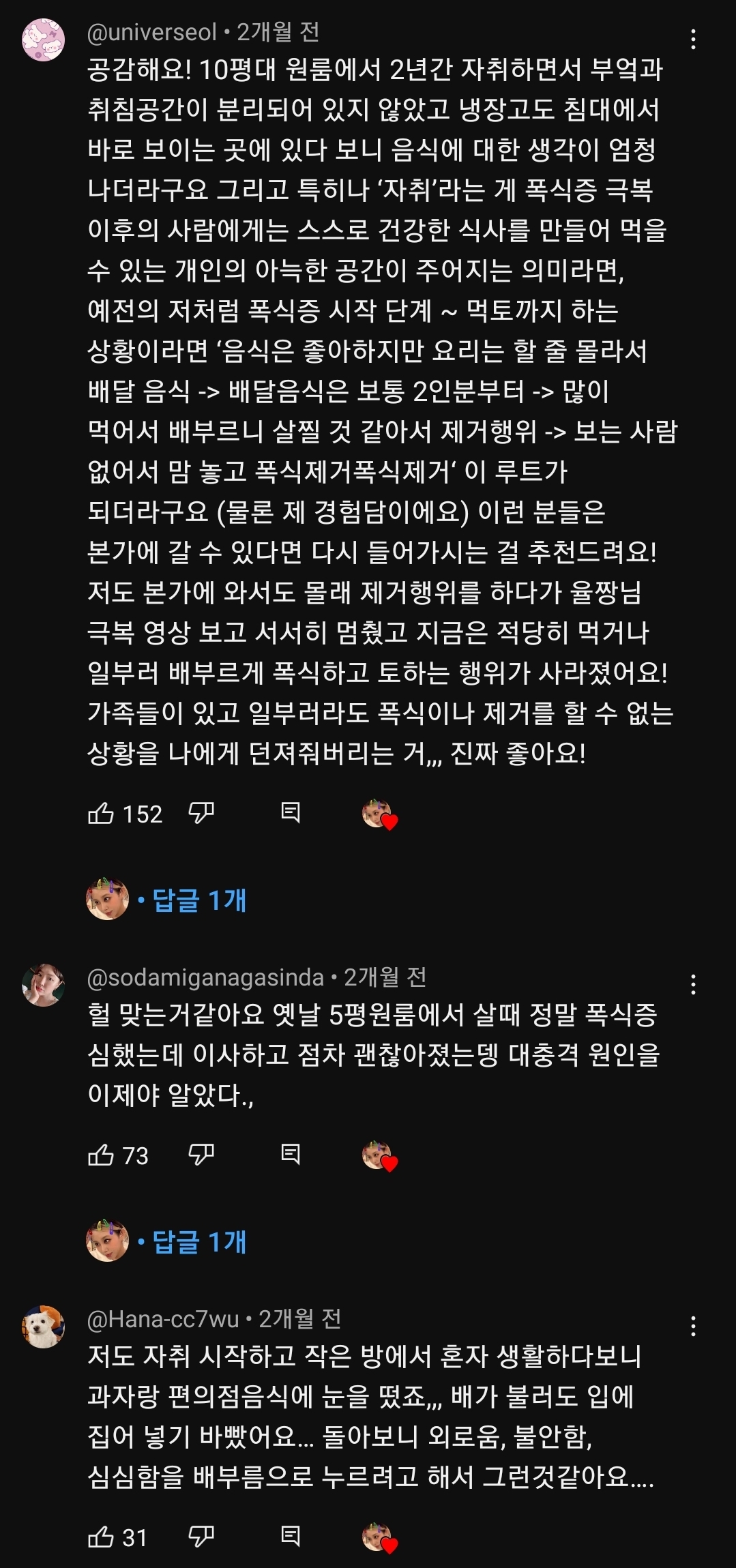 폭식증 극복 유튜버가 말하는 폭식증 원인.jpg | 인스티즈