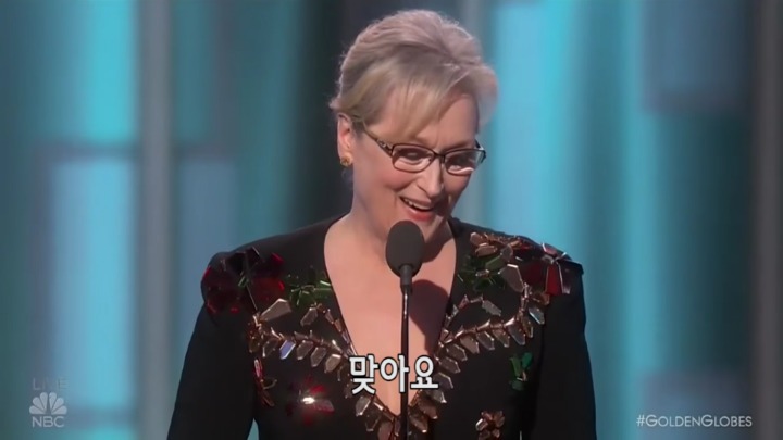 우리나라 연예인들이 보고 느꼈으면 하는 메릴 스트립 수상소감 | 인스티즈