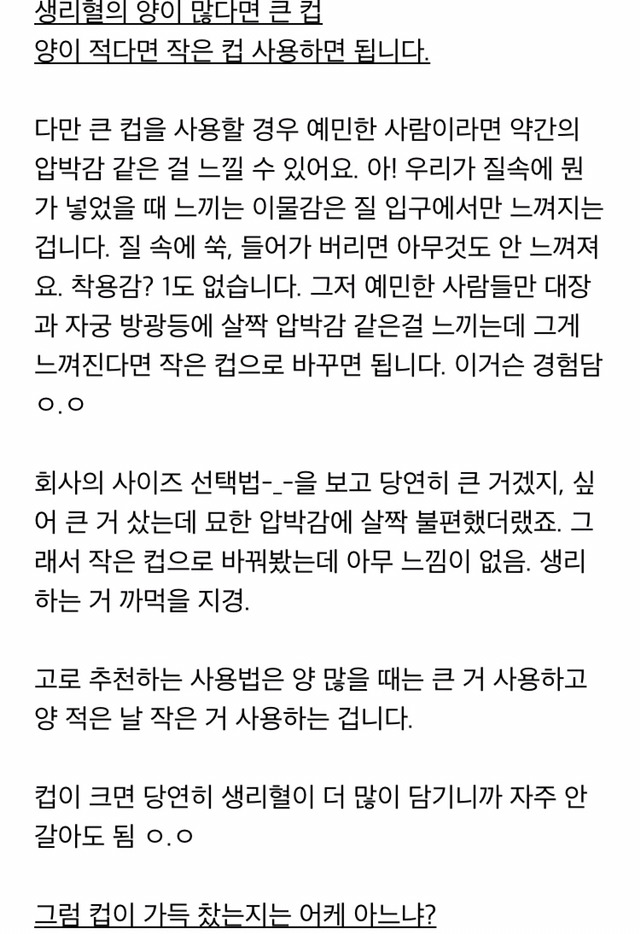 생리컵 노골적인 사용후기 | 인스티즈
