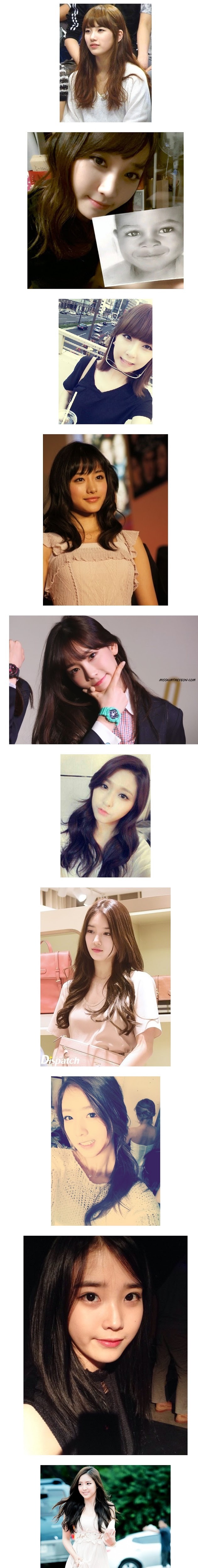 여자 앞머리 내리기 vs 넘기기.jpg | 인스티즈