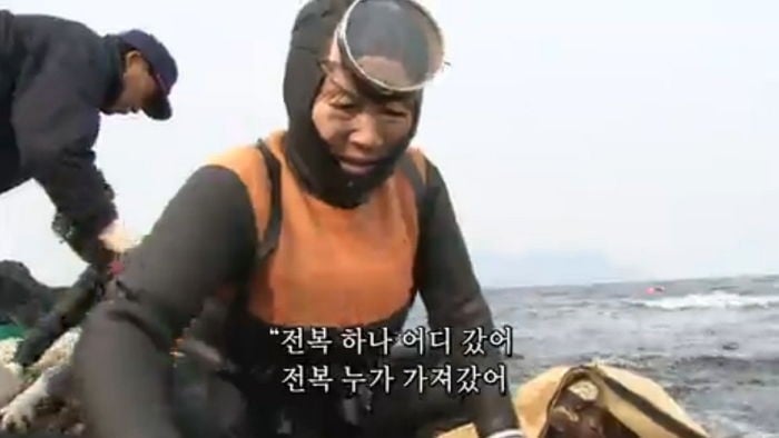 인간극장 촬영도중 제주도해녀할머니가 채취한 전복을가져가는 중국여성2명 | 인스티즈