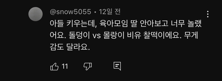 아기인데도 남아, 여아 무게 다르다는 유트루 | 인스티즈