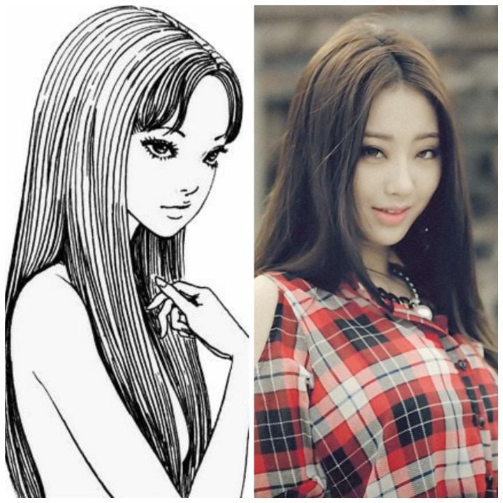 이토준지 토미에 닮았다고 언급 된 여자연예인들.jpg | 인스티즈