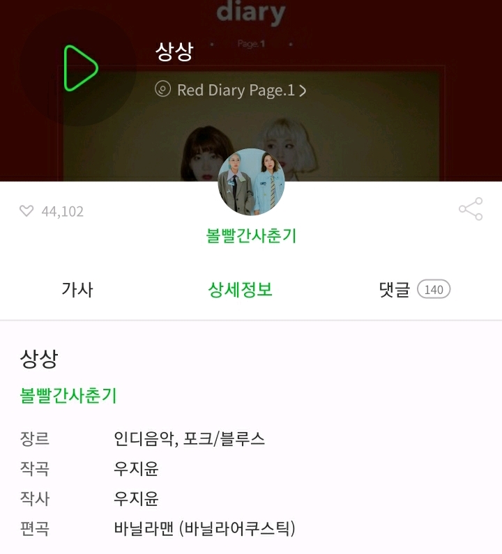 볼빨간 사춘기 우지윤이 작사, 작곡에 참여한 곡들.jpg | 인스티즈