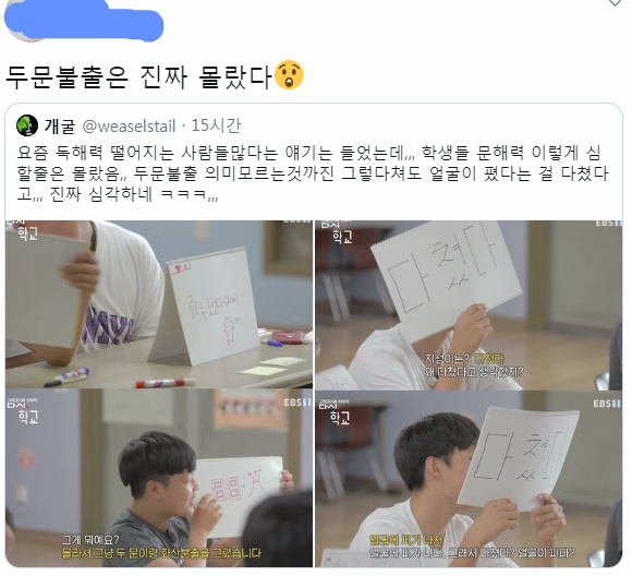 트위터로 밝혀진 요즘 사람들 어휘력 수준..twt | 인스티즈