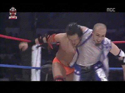 무한도전 WM7 당시 레슬링팬들한테 욕 많이 먹은 손스타 기술모음.gif | 인스티즈