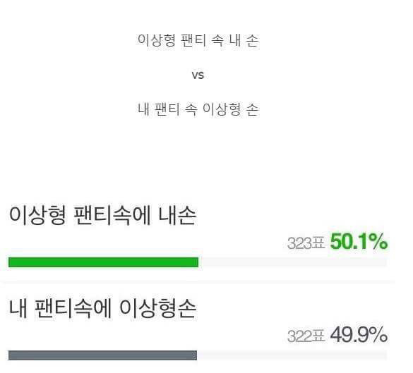 [기타] 이상형 팬티 속 내 손 vs 내 팬티 속 이상형 손 | 인스티즈