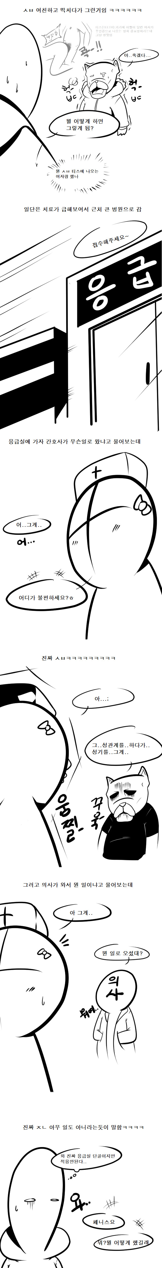 친구 섹ㅅ하다가 꼬추 다쳐서 밤에 병원간 썰.manhwa | 인스티즈