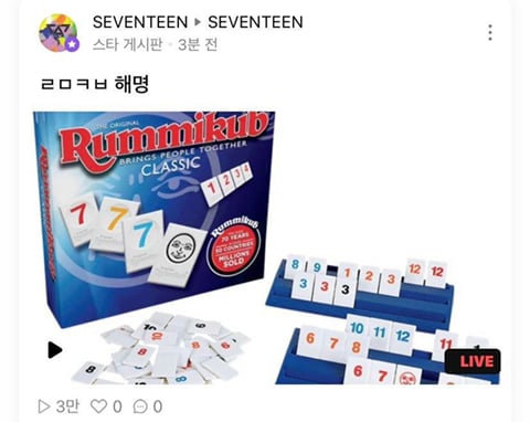 모바일 루미큐브 하는 사람들 공감(feat.세븐틴 버논) | 인스티즈