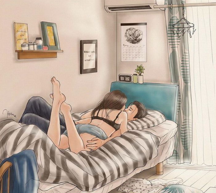 첫사랑을 20대까지 이어온 커플은 100% 공감할 '연애' 일러스트 시즌 2 | 인스티즈