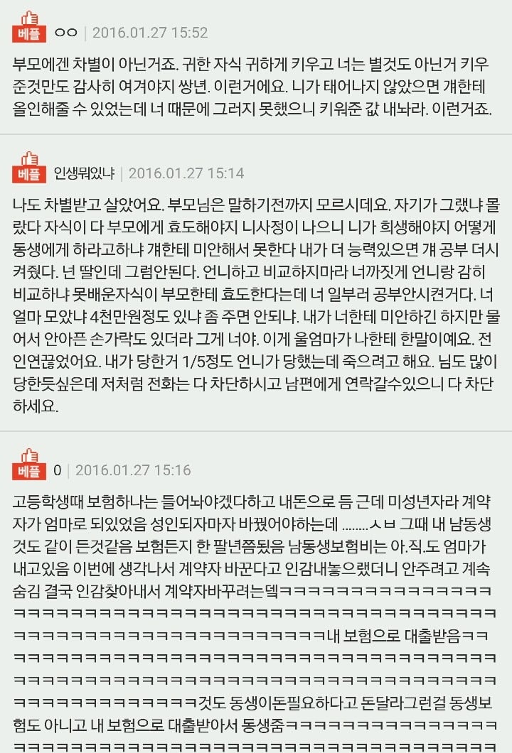 노후는 남동생에게라고 했다가 친정부모님께 쌍욕 먹었네요 (남녀차별, 긴글주의) + 후기1,2 | 인스티즈