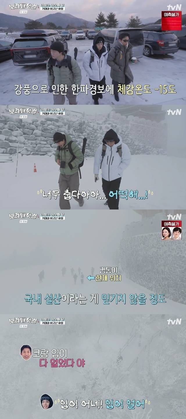 박보검, 체감온도 영하 15도 설산도 콧노래…"이런 등산 더 설레” 강철 체력 ('보검매직컬') | 인스티즈