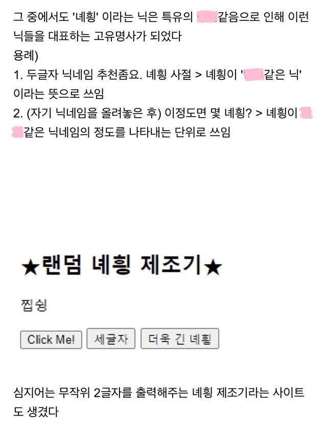 메이플스토리의 해괴한 닉네임 문화 | 인스티즈