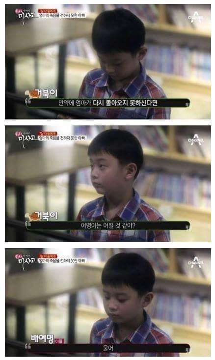 (눈물주의) 엄마의 죽음을 받아들이는 아이 (슬픔주의) | 인스티즈