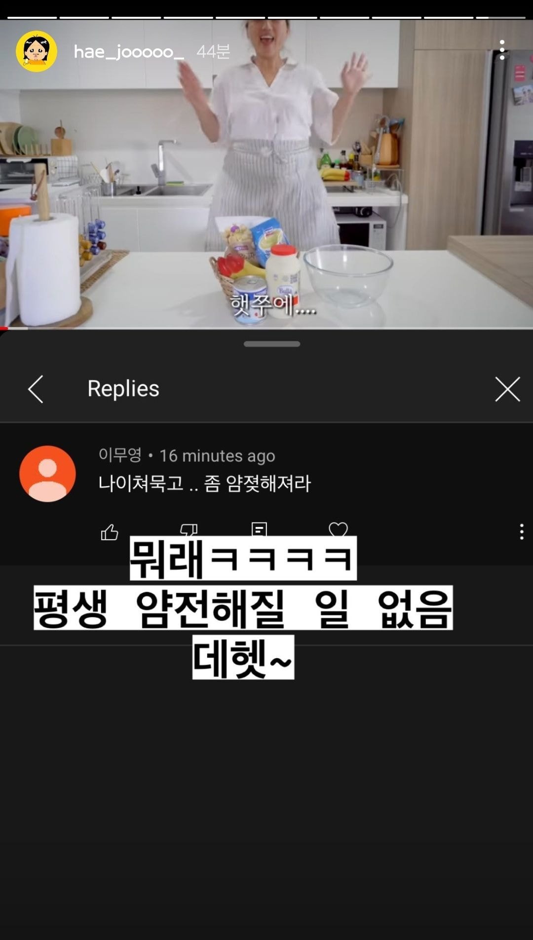 해쭈 인스타스토리 악플 박제 | 인스티즈